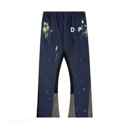 Gallerys Dept 2023 New Mens Pants Designer GALLERY Womens Splice Speckled Ink Colored Print Wide Leg Pants DEPT Autumn Casual Loose Pants 7705