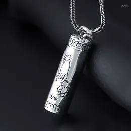 Pendant Necklaces Hip Hop Wind Shurangama Mantra Men's And Women's Buddha Hand Sutra Gawu Box Pend