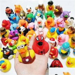 Bath Toys Random Mini Colorf Rubber Float Squeaky Sound Duck Toy Baby Water Pool Funny For Girls Boys Gifts Lj201019 Drop Delivery K Dh1B3