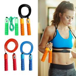 Jump Ropes 2.87m Adjustable Counting Professional Anti Skidding Jump Rope With Counter Gym Sports Fitness Exercise Accessories P230425