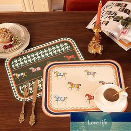 Light Luxury Nordic Style Leather Placemat PVC Waterproof Oil-Proof Table Mat Disposable Anti-Scald Western-Style Placemat Household Small Tablecloth Wholesale