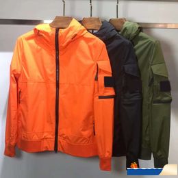 Designer Stones Island Jackets Badges Zipper Stone Outerwear Mesh Metal Nylon Overalls Shirt Jacket Oxford Breathable Portable High Street 148 814