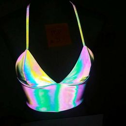 Women's Tanks Camis reflective buckle holiday Bralette bra Bustier crop top Camisole fashion casual tank 230425