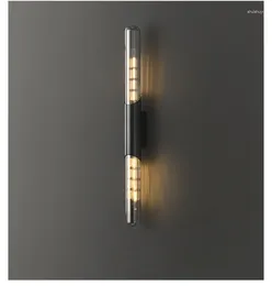 Wall Lamp 2023 Luxury Copper Brass Good Quality Nordic Stick Long Glass Bedside Bedroom LED El Project Decoration