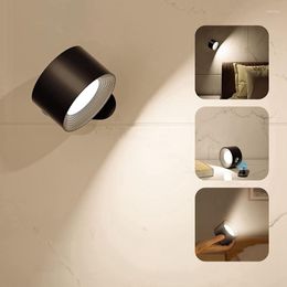 Wall Lamp LED Sconce Mounted Modern Style With Rechargeable Battery 3 Color Temperature Level 360° Rotate