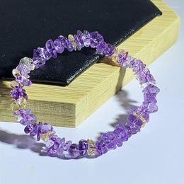 Strand 1PC Natural Stones Ametrine Irregular Bead Bracelet Bangle For Men Women Charm Healing Energy Gem Party Jewellery Gifts