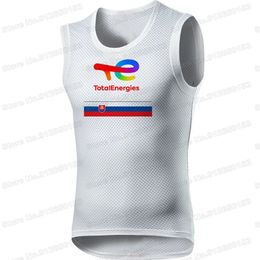 Cycling Shirts Tops Total Energies Cycling Base Layer Slovakia Peter Sagan Mesh Cycling Underwear Vest Bike Jersey Sleeveless Bicycle Shirt 231124