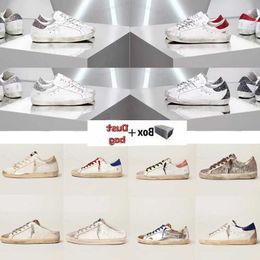 2023 Luxury Classic Sneakers New Release Casual Shoe Super Star Golden Sequin White Do-Old Dirty SHOES Designer