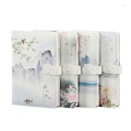 Color Inside Page Notebook Chinese Style Creative Hardcover Diary Books Weekly Planner Handbook Scrapbook Beautiful Gift 32K