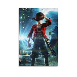 Panel Hanging Posters Vertical One -Piece Luffy10 Wall Art Canvas Doth Posters