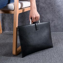 Briefcases Wmnuo 2023 Bag Men Thin Business Briefcase Shoulder Cow Genuine Leather Handbag Laptop Big Capacity Sale