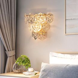 Wall Lamps Antique Bathroom Lighting Modern Crystal Glass Sconces Living Room Decoration Accessories Applique Mural Design
