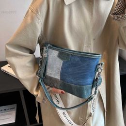 Totes Fashion stitching bucket bags for women high quality nubuck leather shoulder bag cute purses and handbags designer Crossbody Bag