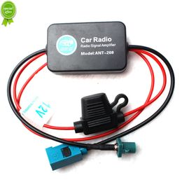 New Antenna Radio Signal Amplifier Easy Assemble Copper Car FM Radio Aerial Antenna Signal Amplifier Booster For Audi Skoda Seat VW