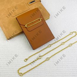 Fashion Men Women Cell Phone Bag Wallet Designer Chain Bag Classic Card Wallet Coin Purse ID Bag Top Leather With Boxes