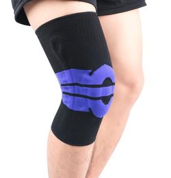 2pc Compression Gym Fitness Knee Pad Sleeve Knitted Breathable Support Leg Protector Silicone Spring Cycling Legwarmers7330547