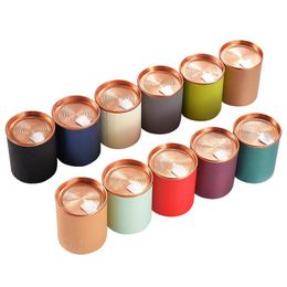 Tea Caddies 400Pcs/Lot Eco Friendly Round Paper Container Disposable Packaging Tube Candy Can Food Cylinder Mtiple Color Options Lx4 Dhmt8