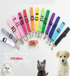 Dog Seat Belts For Cars Adjustable Stretch Pet Seat Belt For Dog With Safe Hook Garden Outdoor Leashes KKA22762146154