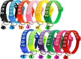 10 Footprint collars Pet Patch Dog Collar Cat Single with Bell Easy to Find leashes Length Adjustable 1932cm233o295E6834219