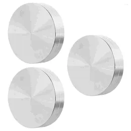 Dinnerware Sets 3 Pcs Round Glass Turntable Base Bearings Cake Cookie Decorating Metal Adapter Dining Aluminium