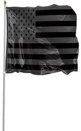 3x5ft Black American Flag Polyester No Quarter Will Be Given US USA Historical Protection Banner Flag DoubleSided Indoor Outdoor8383156