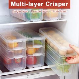 Storage Bottles & Jars Kitchen Fresh Keeping PP Multi-Layer Crisper Refrigerator Boxes Preservation Box Multipurpose Egg Collection Save Spa