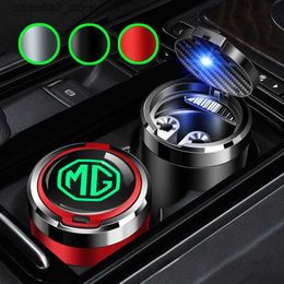 Car Ashtrays Luminous Car Ashtray Cigarette Cigar Holder for Morris Garages MG7 MG5 MG6 PRO MG ONE ZS MG4 EV RX5 GT Smoking Accessories Q231125