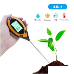 Ph Metres Wholesale Metres 4 In 1 Soil Tester Digital Ph Metre Moisture Monitor Temperature Sunlight For Gardening Plants Farming1 Dro Dhr6T