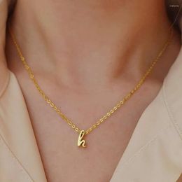 Pendant Necklaces Golden Initial Necklace Tiny Letter Single Name Choker For Women Bridesmaid Personality Jewellery Drop