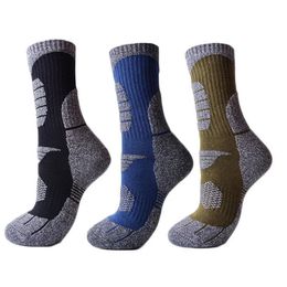 Sports Socks 3 Pairs Winter Thicken Warm Socks Men Women Outdoor Sports Socks For Camping Hiking Climbing Ski Thermal Socks Black 7 Colors 231124