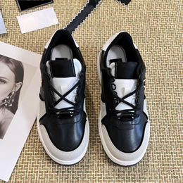 Womens Platform Heels Dress Shoes Ladies Sneakers Lace-Up Breathable Sport Shoe Classic White Black Outdoor Casual Shoe With Dust Bags Leisure Shoe Running Shoe