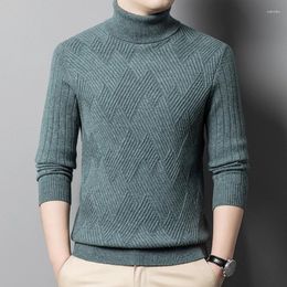 Men's Sweaters Sheep Wool Warm 2023 Autumn & Winter Turtleneck Jumpers Long Sleeve Male Pure Cashmere Thick Clothes Pullover
