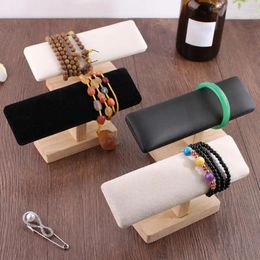 Jewellery Pouches Bracelet Display Stand Packaging Anti-scratch Standing Wood Shop Windows Anklets Chain Rack Tool