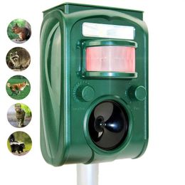 2023 Upgraded Solar Animal Repellent - Keep Unwanted Pests Away with Ultrasonic & Motion Detection Technology!