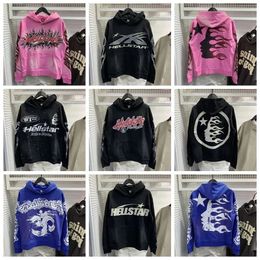 Men s Hoodies Sweatshirts Hellstar Worn Out Pure Cotton Hoodie Autumn and Winter Loose Fitting Women s 231124