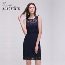 Elegant Short Evening Dress for Women Floral Appqulies Illusion Open Back Short Sleeve Knee Length Formal Party Gown CPS529 J0425