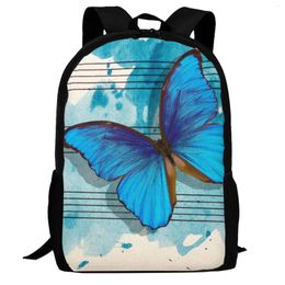 School Bags Bling Purple Butterflies Pattern Backpack Girls Women Students Bag For Teenagers Comfortable Primary Bookbags