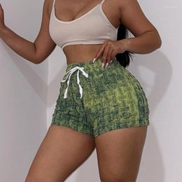 Women's Shorts Y2k Summer Print Denim Hight Waist Green Camouflage Short Pants Stretch Sexy Skinny Jeans Streetwear