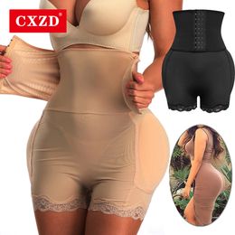 Waist Tummy Shaper CXZD Fake Ass Seamless Women Body Slimming Panties Shapewear Hip Enhancer Booty Pad Push Up Butt Lifter Pant Underwear 230425