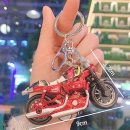 Mini Motorcycle Looper Keychain New Motorcycle Key Chain Bag Cool Toy Model Pendant Advertising Promotion Gift Jewellery