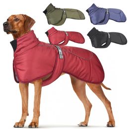 Dog Apparel Warm Padded Winter Coat Waterproof Reflective Turtleneck Jacket for Medium Large Breed Dogs 231124