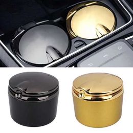 Car Ashtrays For Mercedes-Benz C-Class E-Class CLA/GLB/GLC Car Ashtray with Lid /w LED Blue Light Portable MultiFunction Interior Ashtray Cup Q231125