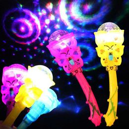 Led Rave Toy Kids Luminous Glowing Stick Magic Projection Wand Rod Flashing Star Up Light Children Gift For Party Supplies