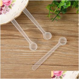 Measuring Tools 1000Pcs/Lot Long Handle 1.5Ml Plastic Spoon 0.5 Gramme Scoop Wholesale Drop Delivery Home Garden Kitchen Dining Bar Dhfwu