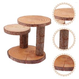 Dinnerware Sets Cake Rack Round Wooden Risers Fruitcakes Stand Display Tier Trays Wedding Fruits Snack Plate Server