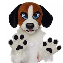 mascot Costumes Beagle Dog Fursuit Head and Handpaws for Costume for Large-scale Events and Performances