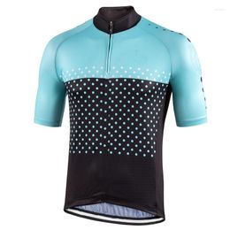 Racing Jackets Cycling Jersey Short Bicycle Shirt Bike Kit Wear Half Zipper Clothing Sleeve Offroad Motocross Mountain Jacket Sports Tight