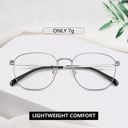 Sunglasses Frames Titanium Alloy Square Prescription Eyeglasses Frame Men Korean Brand Design Optical Glasses Women Round Fashion Myopia