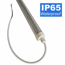 4 Ft Led Tri-Proof Linear Fixture IP65 V Shaped Intgrted T8 LED Tube Lights Outdoor Waterproof Vapor Proof Light for Cold Storage Warehouse Car Wash usalight