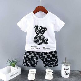 Clothing Sets Boys' Summer Suit New Infant and Toddler Children's Wear Small Round Neck Printed Short Sleeve Two Piece Set